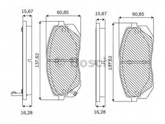 BOSCH F03B050183 Комплект тормозных колодок, дисковый тормоз