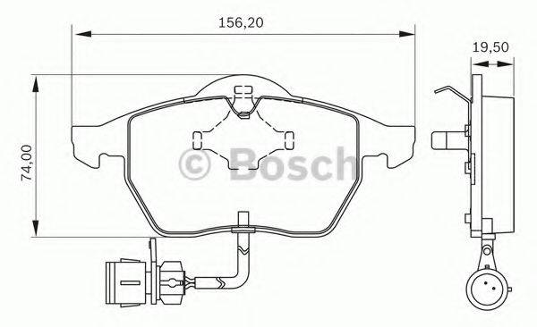 BOSCH 0986BB0320 Комплект тормозных колодок, дисковый тормоз