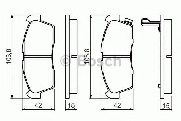 BOSCH 0986494700 Комплект тормозных колодок, дисковый тормоз