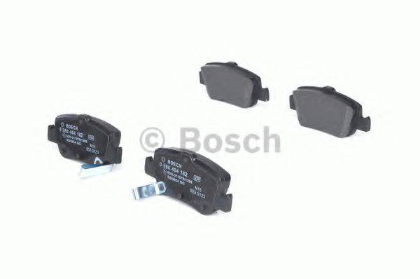 BOSCH 0986494182 Комплект тормозных колодок, дисковый тормоз