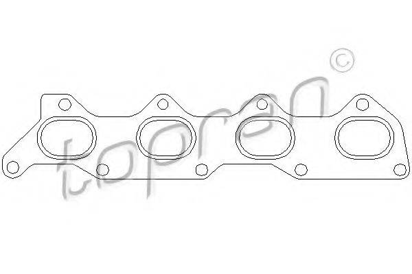 TOPRAN 108303 Прокладка, выпускной коллектор