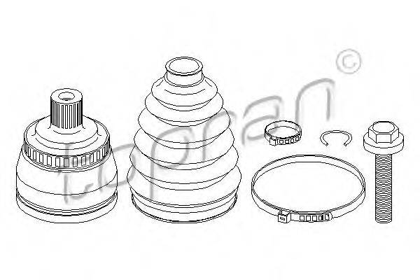 TOPRAN 109395 Шарнирный комплект, приводной вал