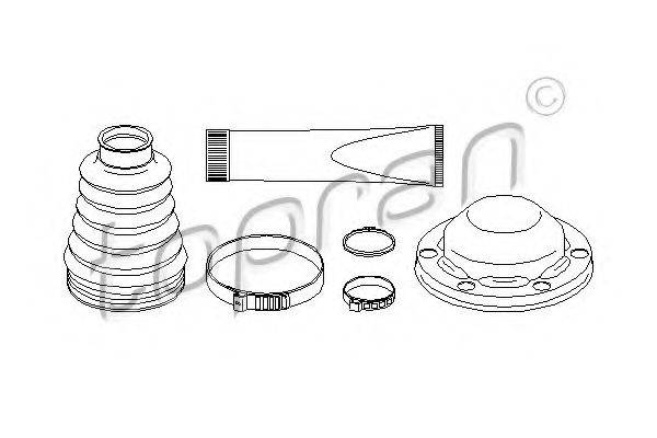 TOPRAN 111635 Комплект пылника, приводной вал