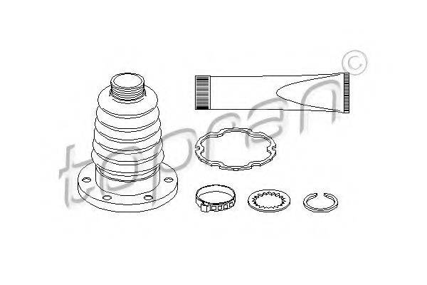 TOPRAN 111782 Комплект пылника, приводной вал