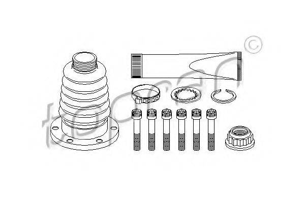 TOPRAN 104017 Комплект пылника, приводной вал