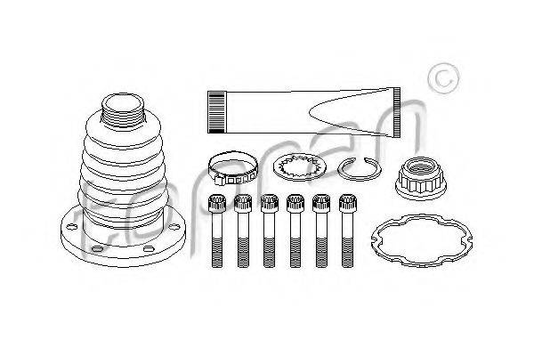 TOPRAN 108215 Комплект пылника, приводной вал
