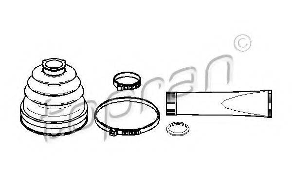 TOPRAN 111677 Комплект пылника, приводной вал