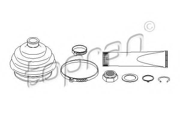 TOPRAN 102625 Комплект пылника, приводной вал
