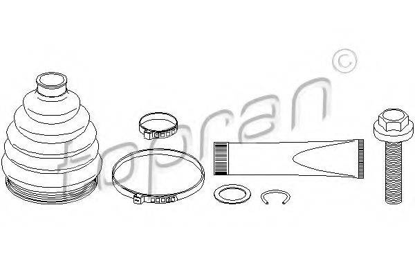 TOPRAN 108911 Комплект пылника, приводной вал