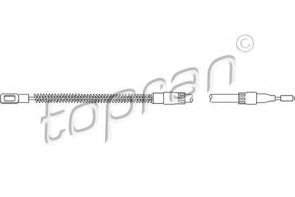TOPRAN 103282 Трос, стояночная тормозная система