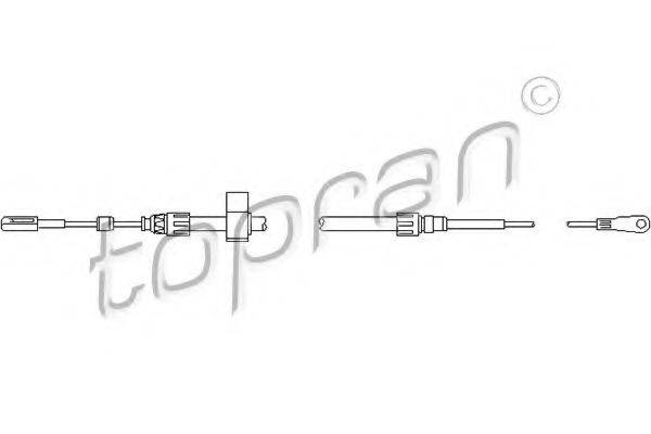 TOPRAN 112144 Трос, тормозной механизм рабочей тормозной системы
