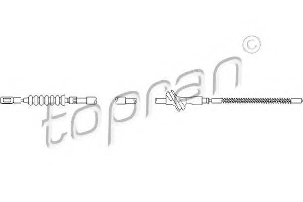 TOPRAN 103753 Трос, стояночная тормозная система