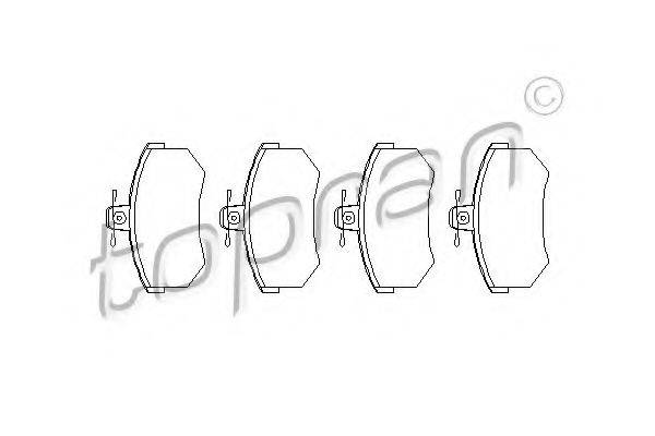 TOPRAN 103530 Комплект тормозных колодок, дисковый тормоз