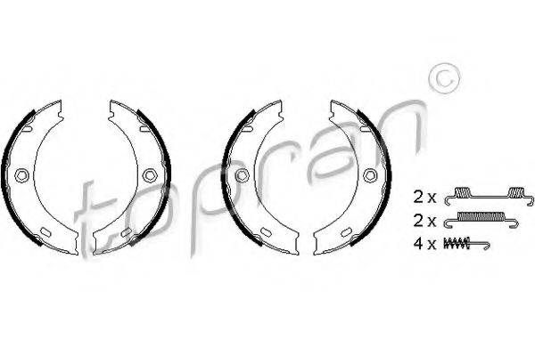 TOPRAN 110456 Комплект тормозных колодок, стояночная тормозная система