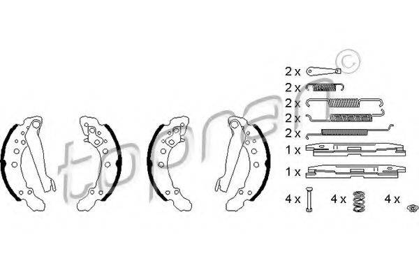 TOPRAN 110298 Комплект тормозных колодок