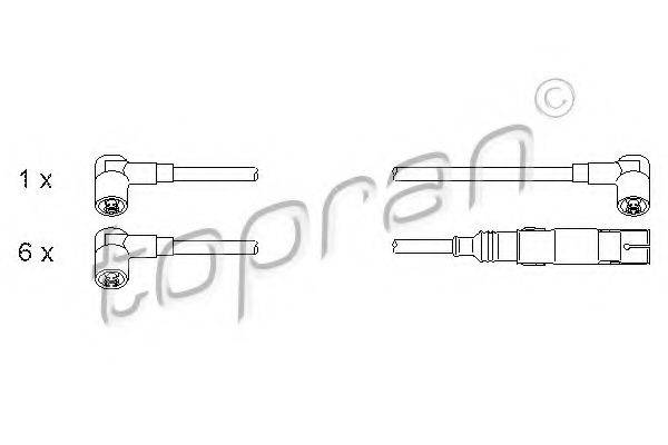 TOPRAN 107251 Комплект проводов зажигания