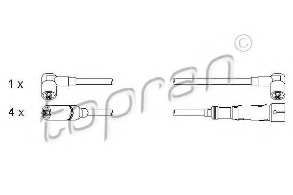 TOPRAN 102982 Комплект проводов зажигания