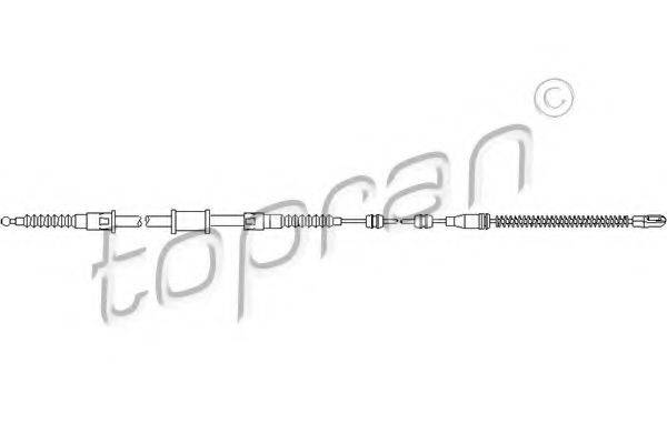 TOPRAN 200874 Трос, стояночная тормозная система