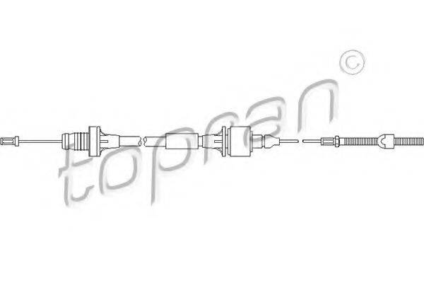 TOPRAN 205612 Трос, управление сцеплением