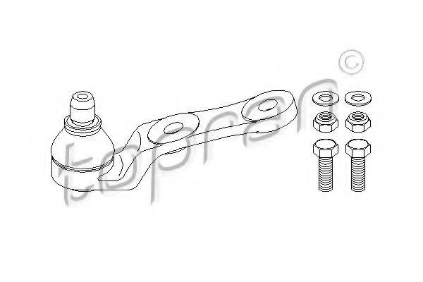 TOPRAN 205177 Несущий / направляющий шарнир