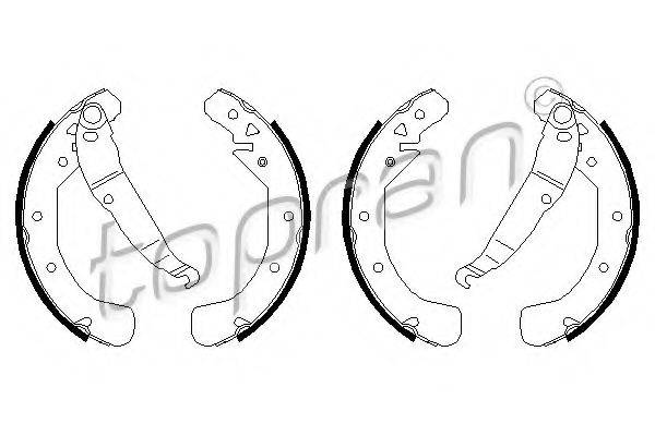 TOPRAN 205788 Комплект тормозных колодок
