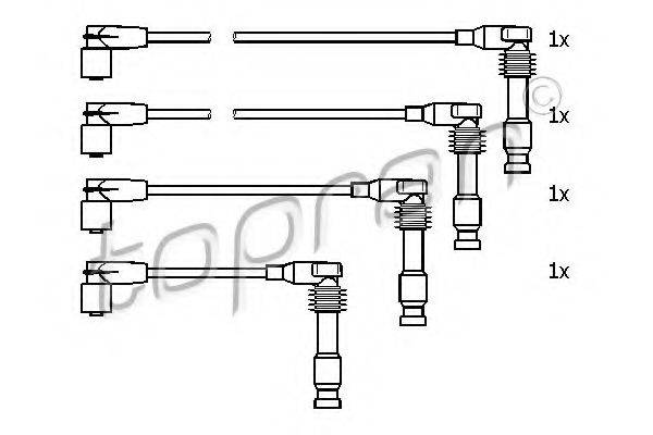 TOPRAN 205104 Комплект проводов зажигания