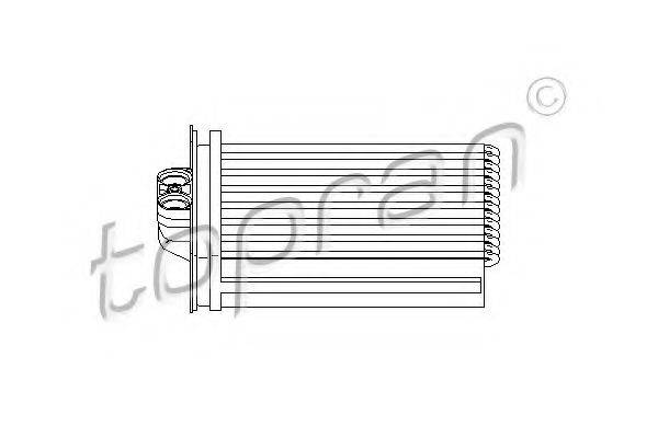 TOPRAN 207467 Теплообменник, отопление салона
