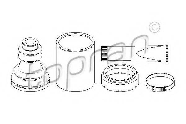 TOPRAN 207497 Комплект пылника, приводной вал