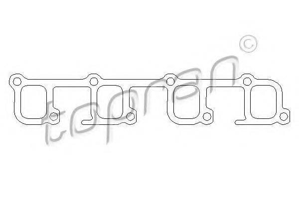 TOPRAN 203858 Прокладка, впускной коллектор