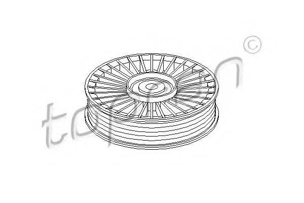 TOPRAN 205756 Паразитный / ведущий ролик, поликлиновой ремень