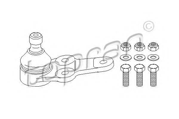 TOPRAN 301852 Несущий / направляющий шарнир