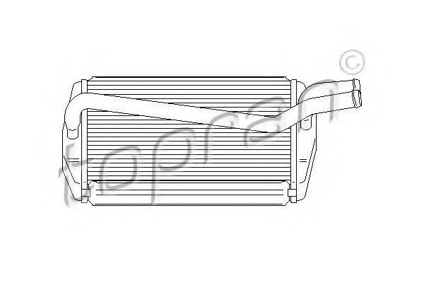 TOPRAN 302112 Теплообменник, отопление салона