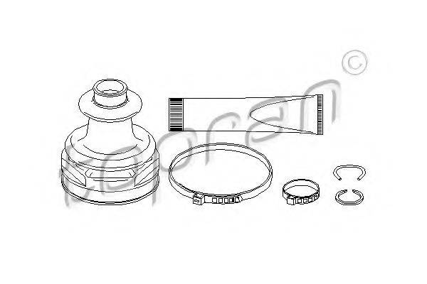 TOPRAN 302384 Комплект пылника, приводной вал