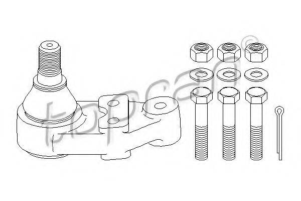 TOPRAN 301348 Несущий / направляющий шарнир