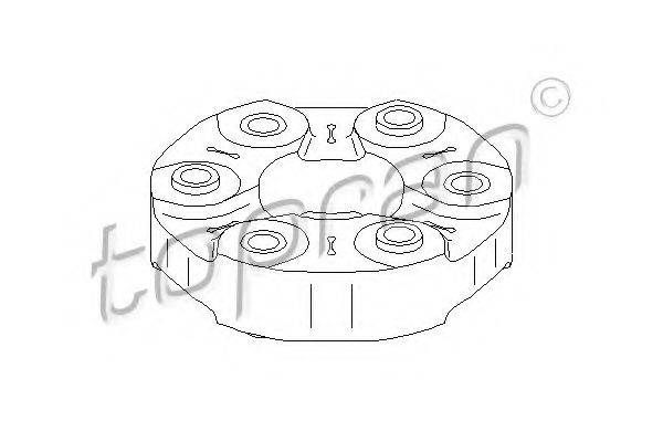 TOPRAN 302407 Шарнир, продольный вал