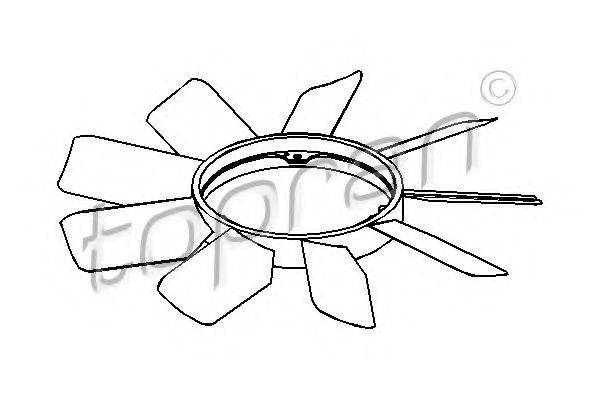 TOPRAN 401000 Крыльчатка вентилятора, охлаждение двигателя