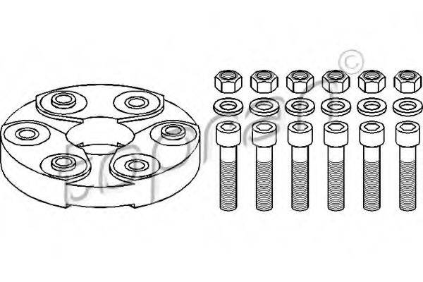 TOPRAN 400241 Шарнир, продольный вал