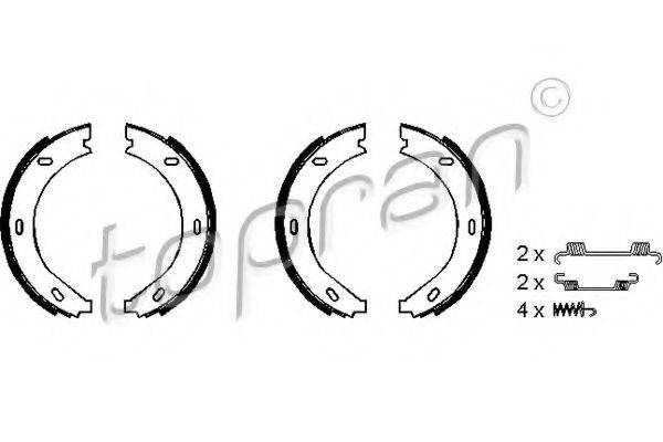 TOPRAN 401021 Комплект тормозных колодок, стояночная тормозная система
