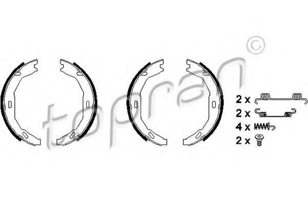 TOPRAN 401906 Комплект тормозных колодок, стояночная тормозная система