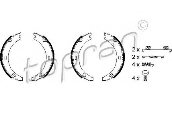 TOPRAN 401022 Комплект тормозных колодок, стояночная тормозная система