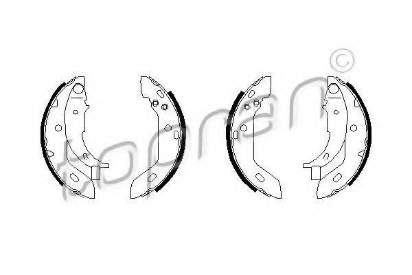 TOPRAN 401024 Комплект тормозных колодок