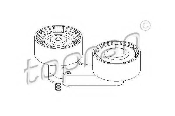 TOPRAN 500255 Натяжной ролик, поликлиновой  ремень