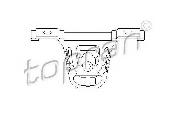 TOPRAN 500176 Кронштейн, глушитель