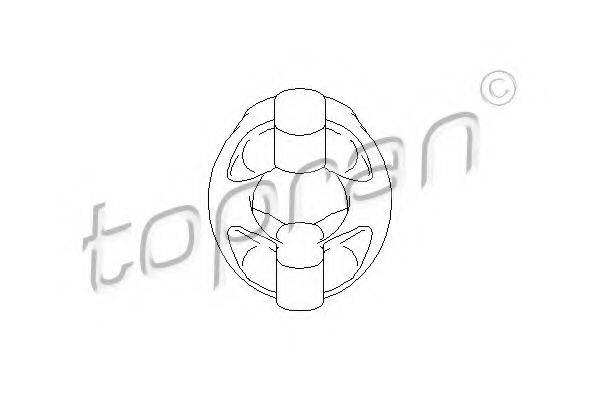 TOPRAN 500184 Кронштейн, глушитель