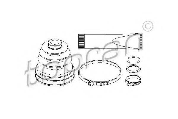 TOPRAN 501597 Комплект пылника, приводной вал