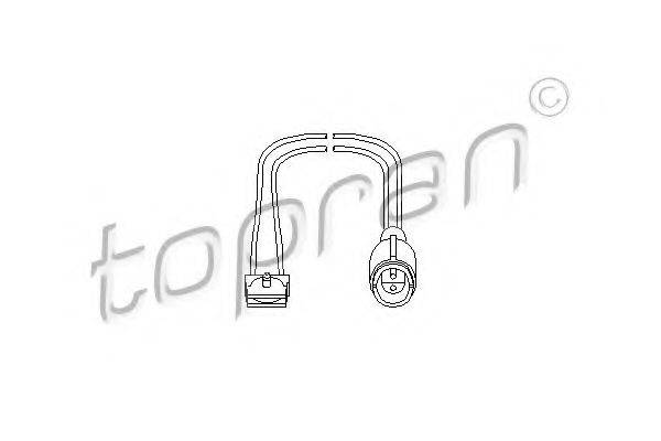 TOPRAN 500669 Датчик, износ тормозных колодок