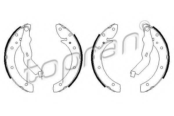 TOPRAN 700604 Комплект тормозных колодок