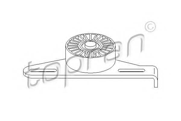 TOPRAN 700226 Натяжной ролик, поликлиновой  ремень