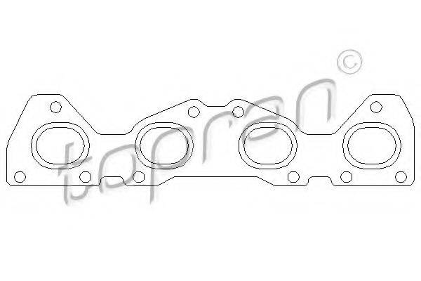 TOPRAN 722198 Прокладка, выпускной коллектор