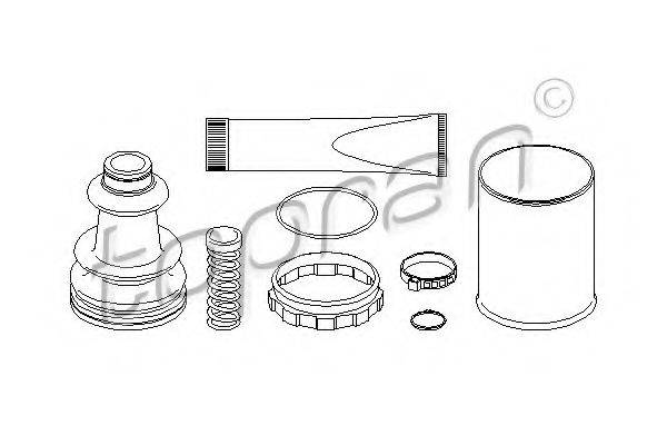 TOPRAN 720282 Комплект пылника, приводной вал